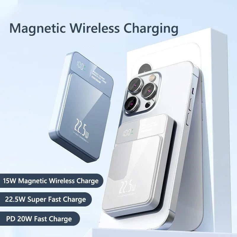 Batería Portátil Magnética 20W Wireless de Carga Rápida