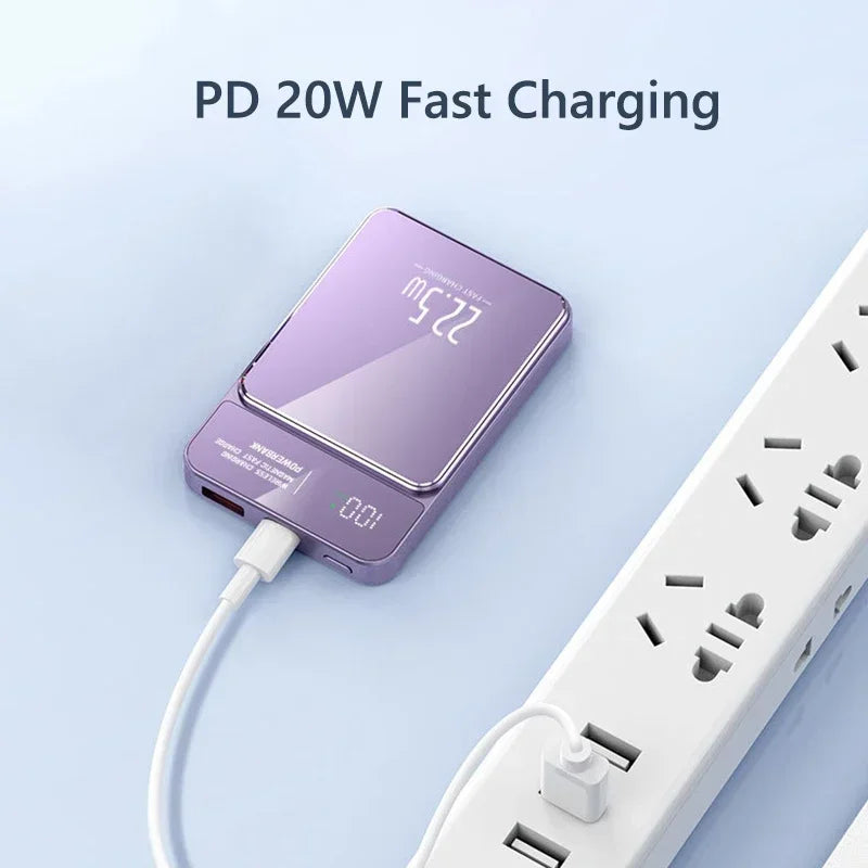 Batería Portátil Magnética 20W Wireless de Carga Rápida
